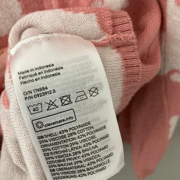 H&M Bunny Sweater - Pink White - 4T - Picture 5 of 7